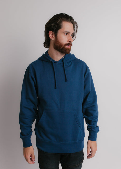 101 Adult Comfort Hoodie Harbor Blue Front Full View