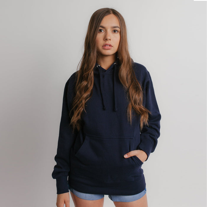 101 Adult Comfort Hoodie Navy Front Full View