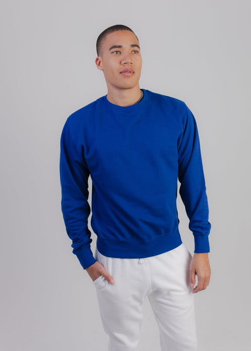 103 Adult Comfort Crew Sweatshirt Royal Front Full View