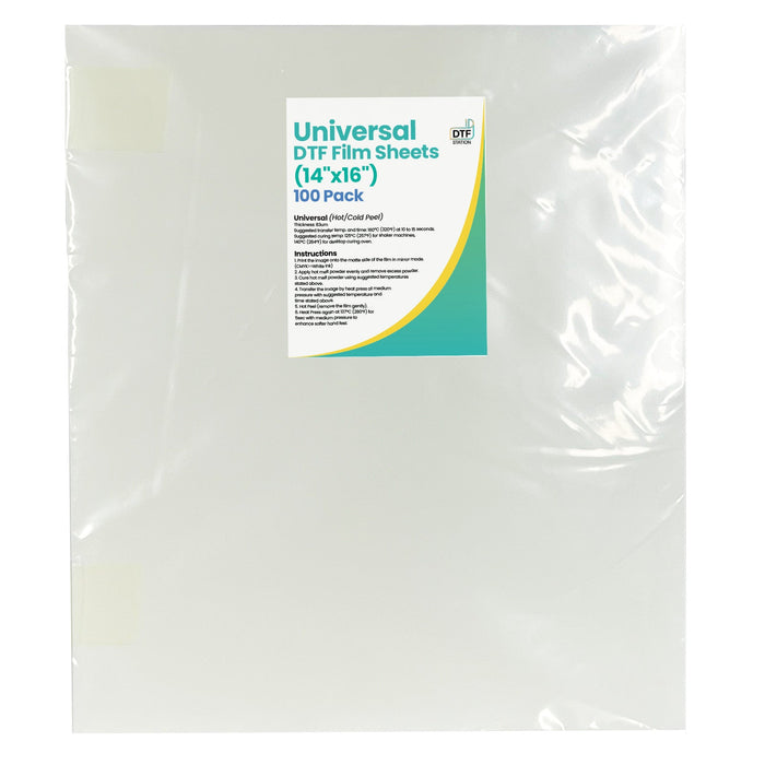 Color Prime Universal DTF Film Sheets 14"x16" 100 pack