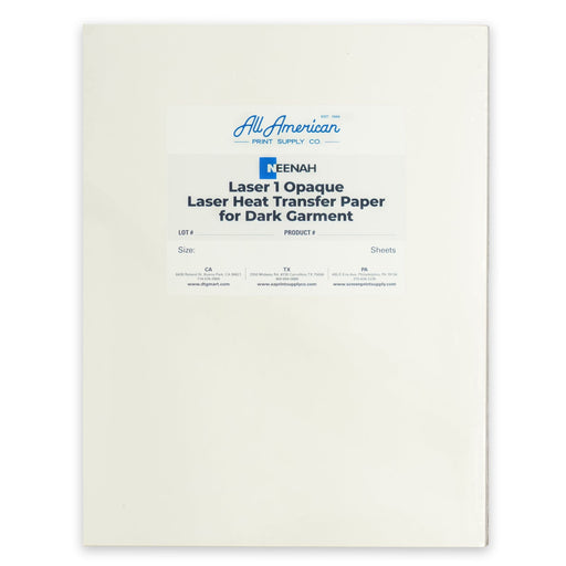 Neenah Laser 1 Opaque Laser Heat Transfer Paper for Dark Garments