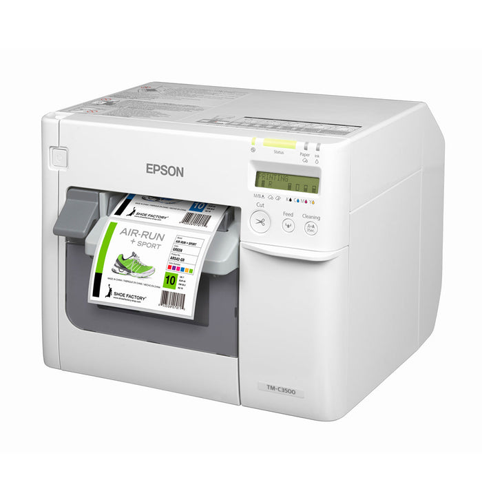 Epson ColorWorks TM-C3500 4 Inch Color Label Printer Right Angle