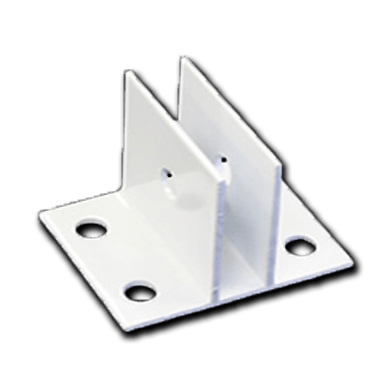 Aluminum Bracket Powder Coated White C-Style