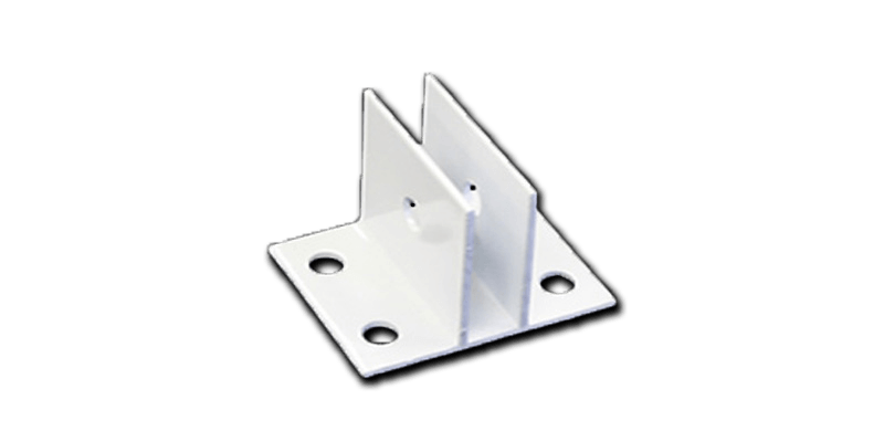 Aluminum Bracket Powder Coated White C-Style