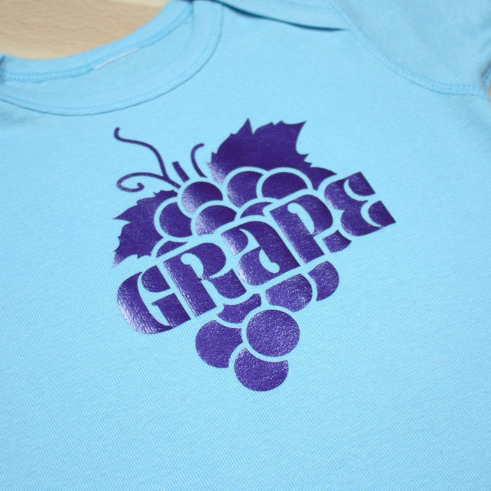 Siser Easyweed Electric Grape HTV on Sky Blue T-shirt