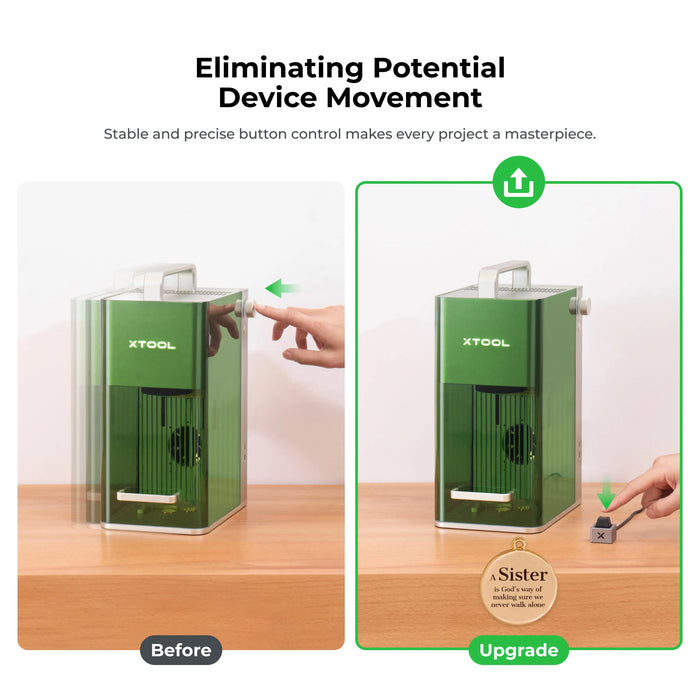 The xTool Button Switch provide stable and precise control, making every project a masterpiece 