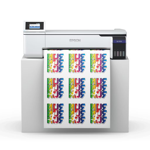 Epson SureColor F570 24" Dye Sublimation Printer with Dye Sublimation Paper Front View,