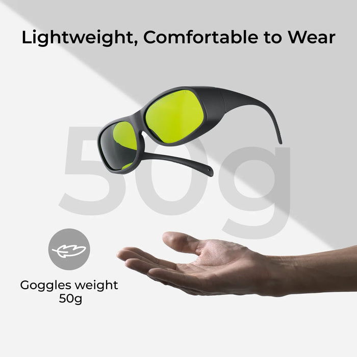 xTool Laser Safety Goggles are lightweight and comfortable to wear. Weight approx. 50g