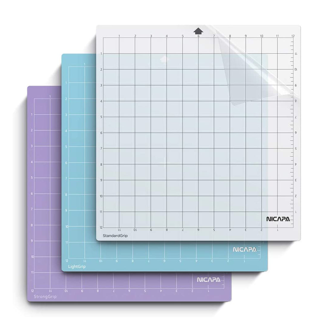 Cutting Mats For Silhouette Cameo 4 Plus & 5 Plus - 3 Pack 14x15 Inch Light/Standard/Strong Tack