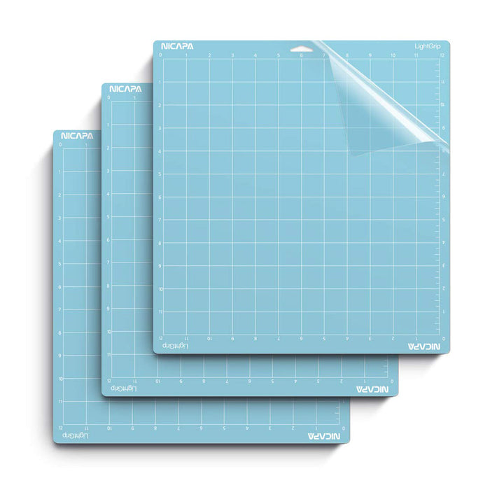 Nicapa Light Grip Cutting Mat 3 Pack 12" x 12"  for Cricut Cutting Machine