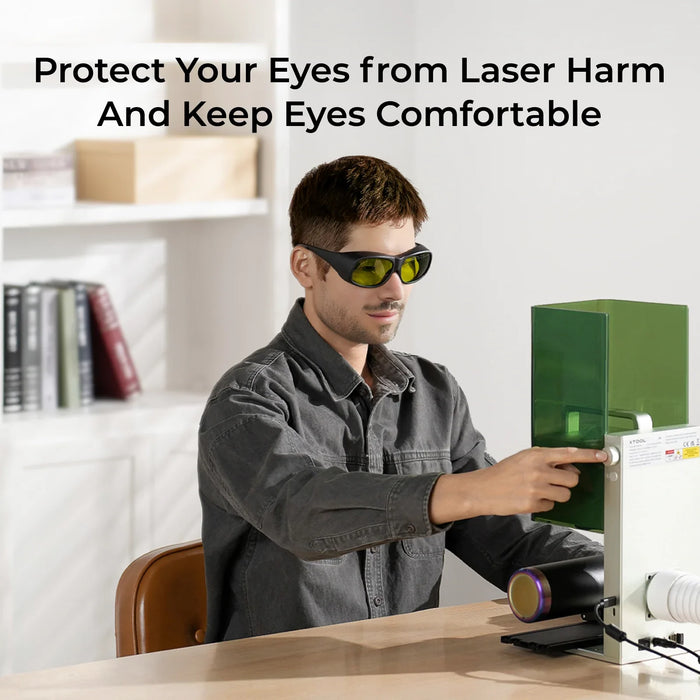 Protect your eyes from laser harm and keep them comfortable by using xTool Laser Safety Goggles 