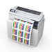 Epson SureColor F570 24" Dye Sublimation Printer with Dye Sublimation Paper Angled Top Side View