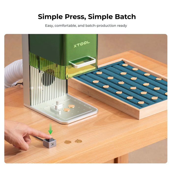Easy and comfortable batch production ready with the xTool Pedal or Button Switch