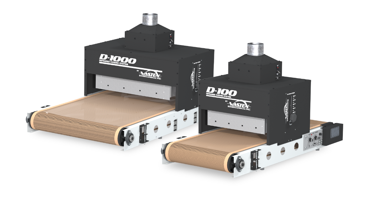 V Vastex Exhaust Option for D-100 D-1000 Conveyor Dryer on conveyor