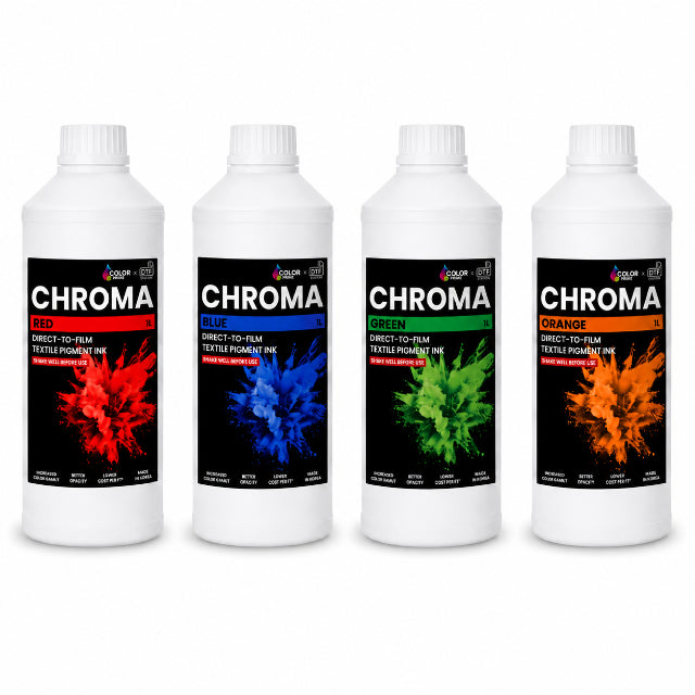 Color Prime Chroma DTF Ink - RGBO 1l for Prestige XL2 Pro/XL3