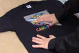 Sample t-shirt print using the iColor Select Ultra Bright 2 Step Transfer & Adhesive Media Kit.