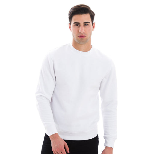 103 Adult Comfort Crew Sweatshirt White Front Full View