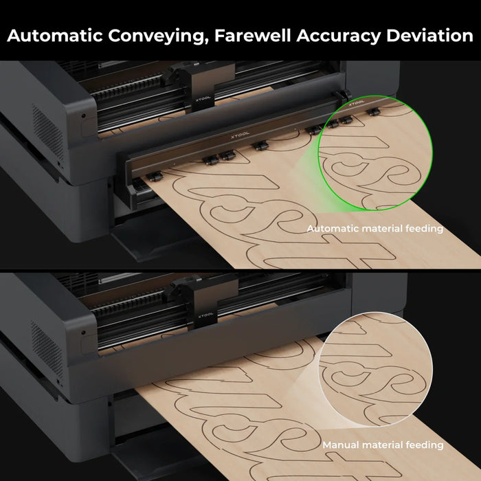 xTool Automatic Conveyor Feeder completely removes accuracy deviation