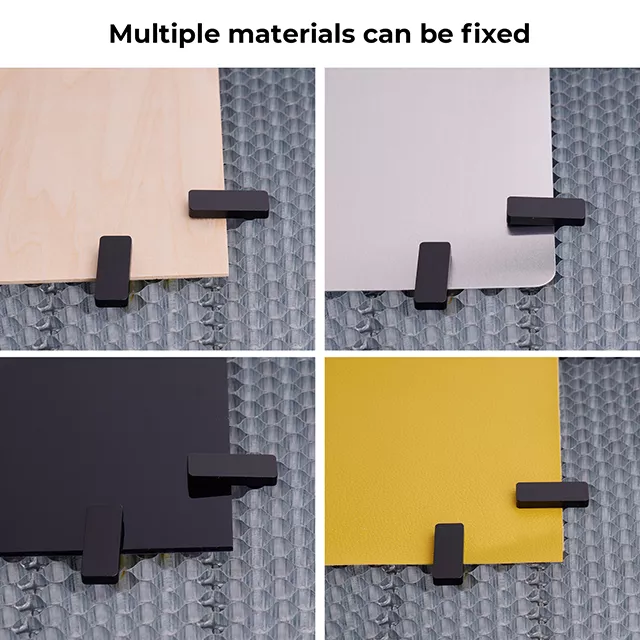 xTool Honeycomb Material Pin can be used with various objects. 