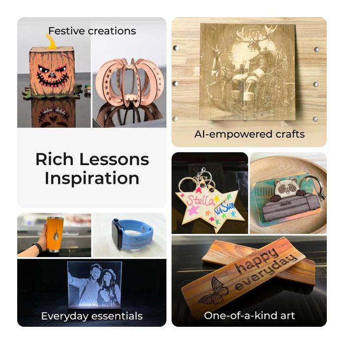 xTool Laser Material Education Package provides rich lessons inspiration for festive creations. One-of-a-kind art for the everyday essentials