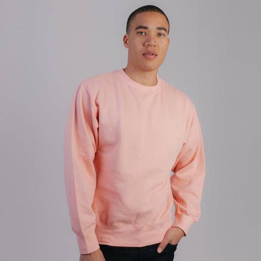 103 Adult Comfort Crew Sweatshirt Pale Pink Front Full View