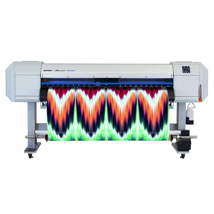 Mutoh ValueJet 1638WX Dye Sublimation Printer 64" with Dye Sublimation Paper Front View