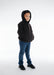 301 Youth Pullover Hoodie Black Angled Side Full View
