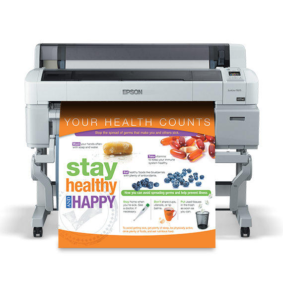 Epson SureColor T5270 Printer, Dual Roll 36" Front View