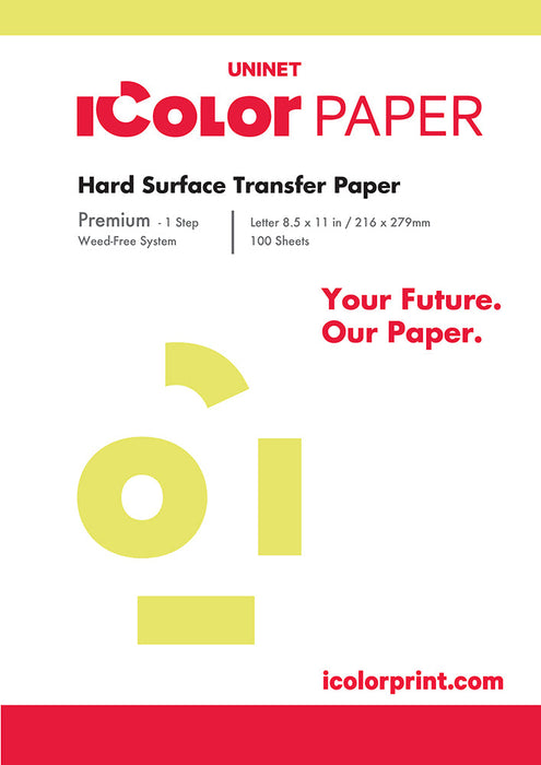 iColor Paper Hard Surface Transfer Paper Letter Size 100 Sheets