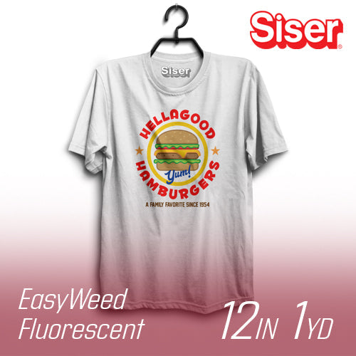Siser EasyWeed Fluorescent Heat Transfer Vinyl - 12" Width 1 Yard