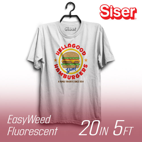Siser EasyWeed Fluorescent Heat Transfer Vinyl - 20" Width 5 FT