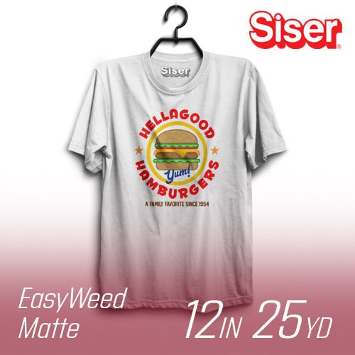 Siser EasyWeed Matte Heat Transfer Vinyl - 12" Width 25 Yard