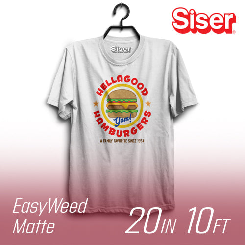 Siser EasyWeed Matte Heat Transfer Vinyl - 20" Width 10 FT