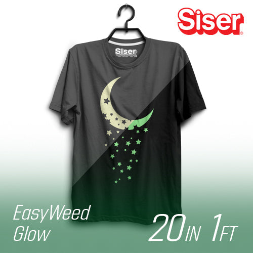 Siser EasyWeed Glow In the Dark 60 Heat Transfer Vinyl - 20" Width 10 FT