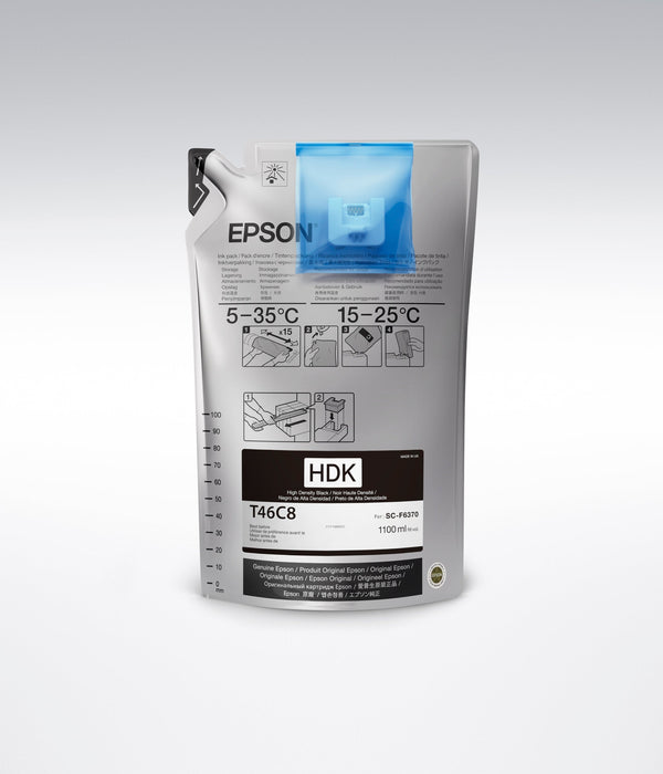 Epson UltraChrome Dye Sublimation Ink 1.1L Bag for F6370/F9470/F9470H Black
