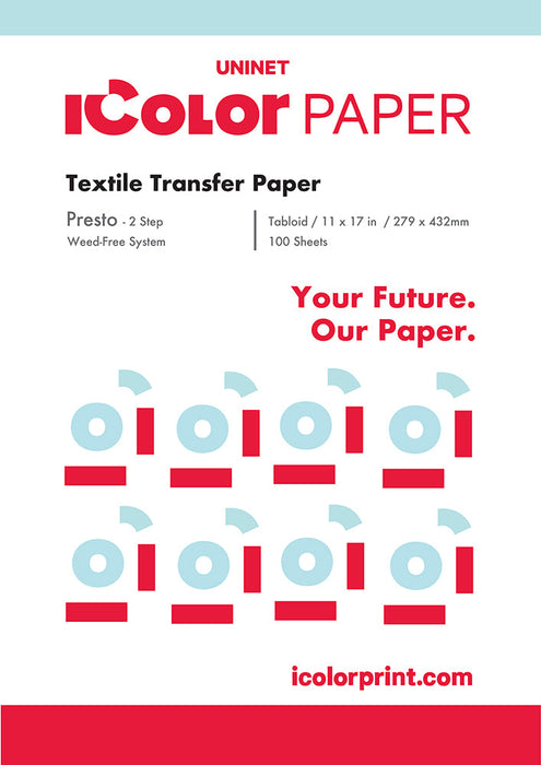 iColor Presto! Solid Finish 'A' Transfer Media - Requires 'B' Adhesive Media. Perfect for your metallic transfer projects.