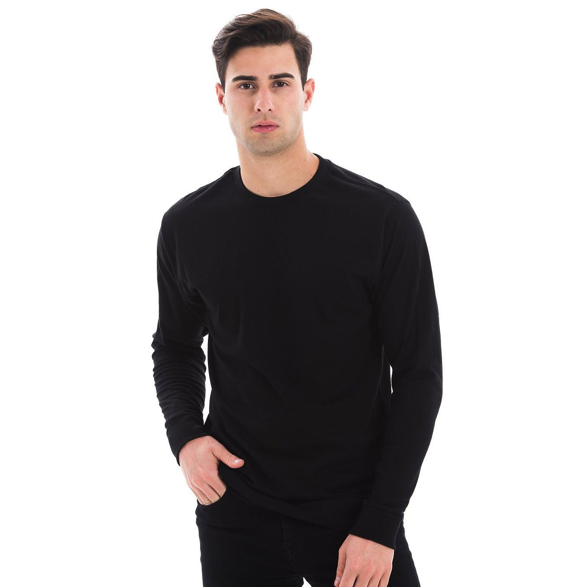 1401 Men's Long Sleeve T-Shirt - Black