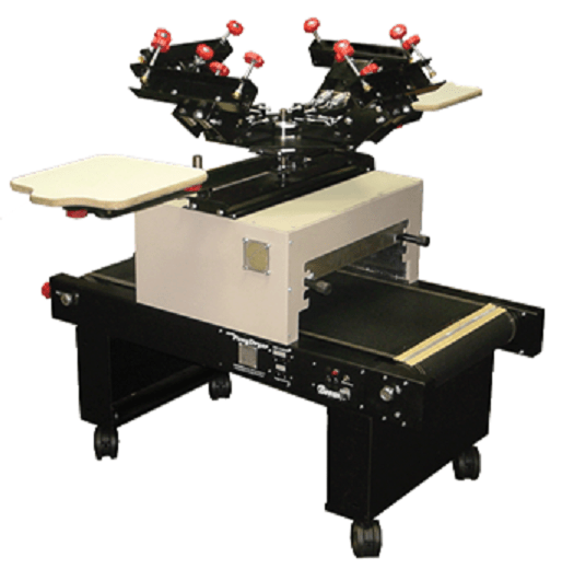 4 Color 2 Station Silk Screen Printing Kit Press Machine Flash Dryer  Separated Electrical Control Box