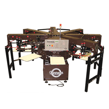 Brown ElectraPrint Junior Automatic Screen Printer Front View