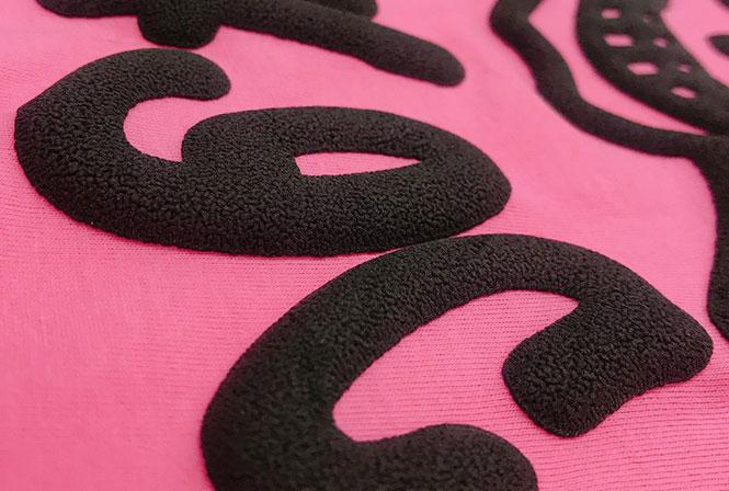 3D Fancy Pink Puffy Print-ready to press sublimation transfer